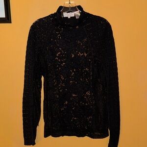 Byron Lars Black Lace Detail Top 10